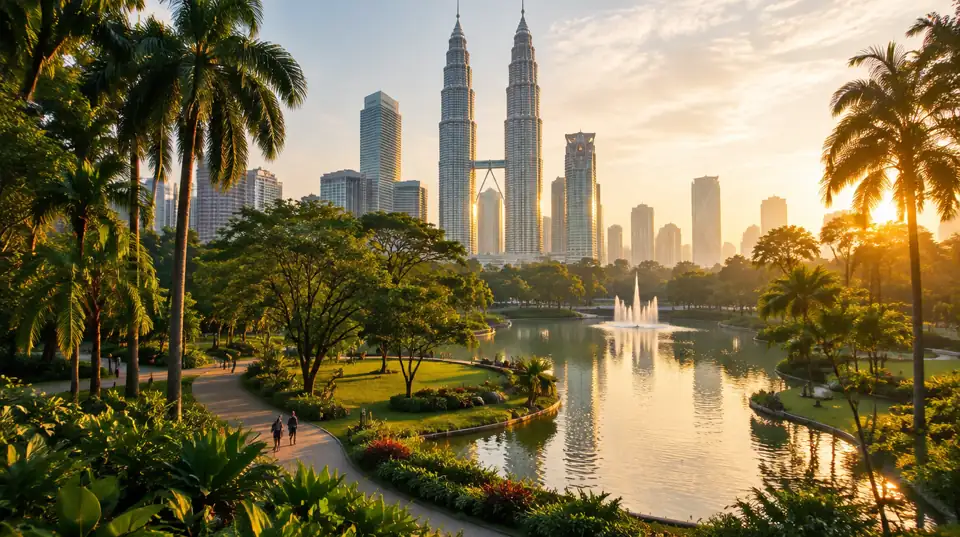 KLCC Park and the Petronas Twin Towers